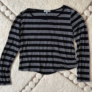 Black and white striped long sleeve